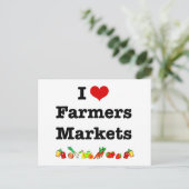I Hart Farmers Markets Briefkaart (Staand voorkant)