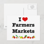 I Hart Farmers Markets Briefkaart (Voorkant / Achterkant)