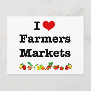 I Hart Farmers Markets Briefkaart