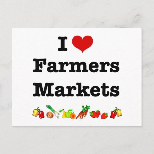 I Hart Farmers Markets Briefkaart (Voorkant)