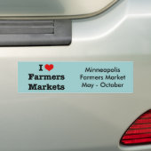 I Hart Farmers Markets Bumpersticker (Op auto)