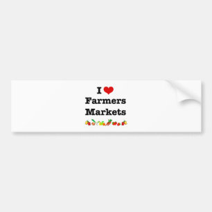 I Hart Farmers Markets Bumpersticker