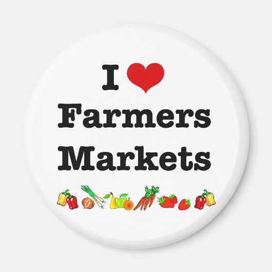 I Hart Farmers Markets Magneet (Voorkant)