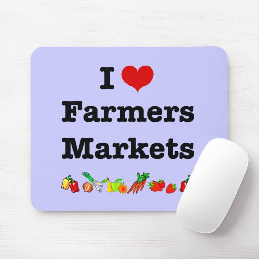 I Hart Farmers Markets Muismat (Met muis)