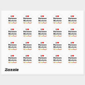 I Hart Farmers Markets Ronde Sticker (Vel)