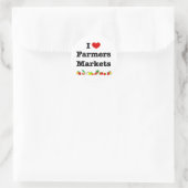 I Hart Farmers Markets Ronde Sticker (Tas)