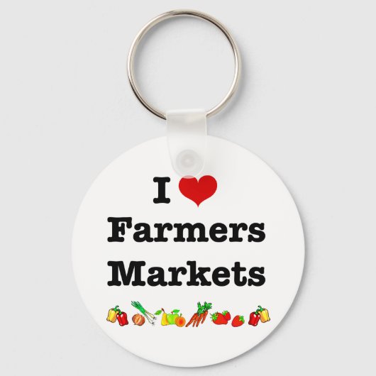 I Hart Farmers Markets Sleutelhanger (Voorkant)