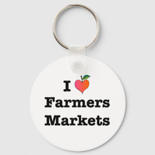 I Hart Farmers Markets Sleutelhanger