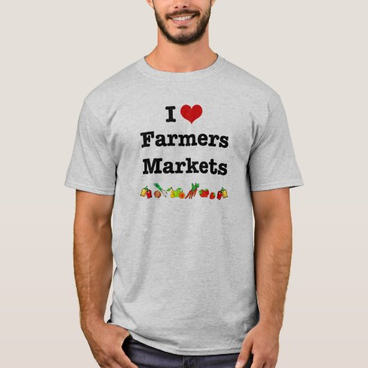 I Hart Farmers Markets T-shirt (Voorkant)
