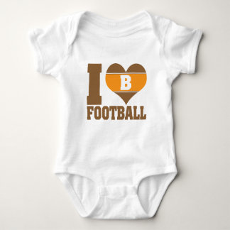 I hart football baby creeper romper