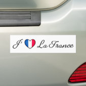 "I hart France" Franse Pride "J'adore La France" Bumpersticker (Op auto)