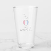 "I hart France" Franse Pride "J'adore La France" Glas (Achterkant)