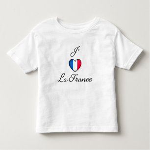 "I hart France" Franse Pride "J'adore La France" Kinder Shirts