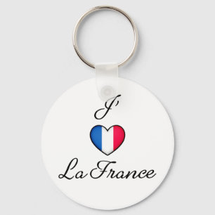 "I hart France" Franse Pride "J'adore La France" Sleutelhanger