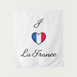 "I hart France" Franse Pride "J'adore La France" Wandkleed