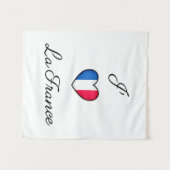 "I hart France" Franse Pride "J'adore La France"  Wandkleed (Voorkant (horizontaal))