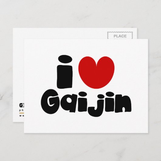 i hart Gaijin Briefkaart (Voorkant / Achterkant)