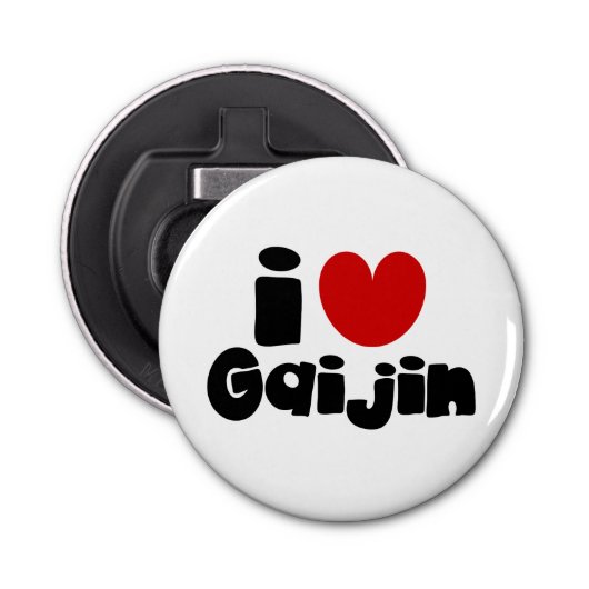 i hart Gaijin Button Flesopener (Voorkant)
