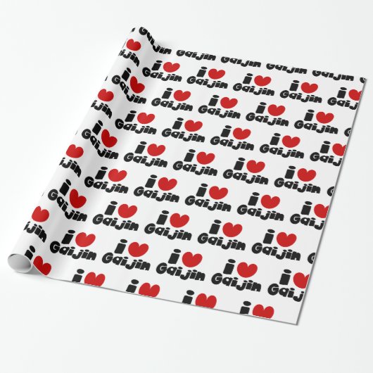 i hart Gaijin Cadeaupapier (Uitgerold)