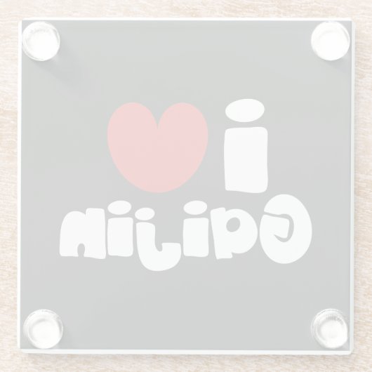 i hart Gaijin Glazen Onderzetter (Achterkant)