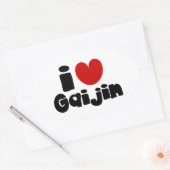 i hart Gaijin Ovale Sticker (Envelop)