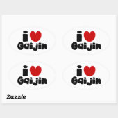 i hart Gaijin Ovale Sticker (Vel)