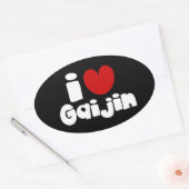 i hart Gaijin Ovale Sticker (Envelop)