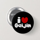 i hart Gaijin Ronde Button 5,7 Cm (Voorkant /achterkant)