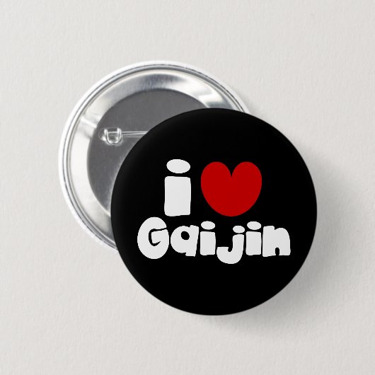 i hart Gaijin Ronde Button 5,7 Cm (Voorkant /achterkant)