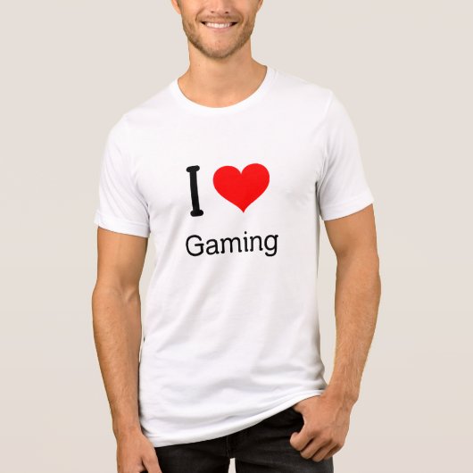 I (hart) Gaming Tri-Blend Shirt (Voorkant)