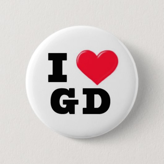 i hart-GD Ronde Button 5,7 Cm (Voorkant)