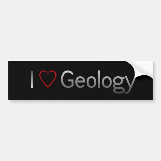 I (hart) Geologische Bumpersticker (Voorkant)