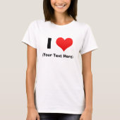 I hart Gepersonaliseerde T-Shirten T-shirt (Voorkant)