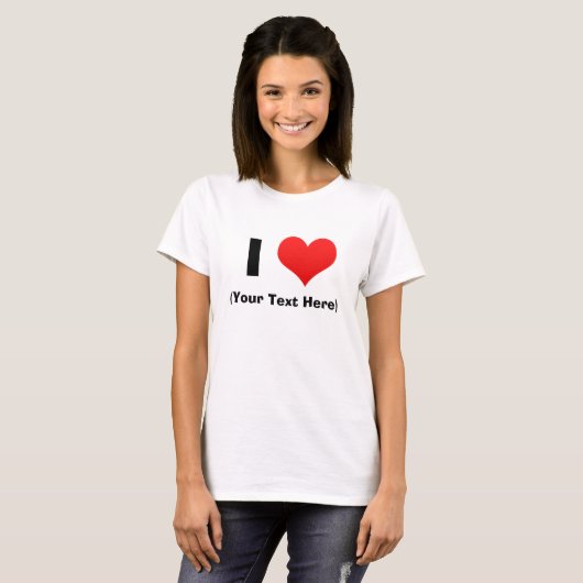 I hart Gepersonaliseerde T-Shirten T-shirt (Voorkant volledig)