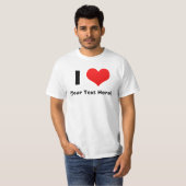 I hart Gepersonaliseerde T-Shirten T-shirt (Voorkant volledig)