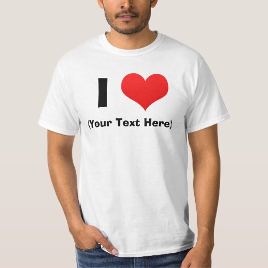 I hart Gepersonaliseerde T-Shirten T-shirt (Voorkant)