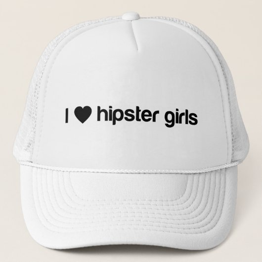 I (hart) hipstermeisjes trucker pet (Voorkant)