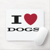 I (hart) Honden Muismat (Met muis)