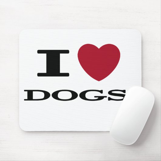 I (hart) Honden Muismat (Met muis)