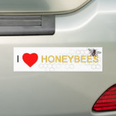 I Hart Honeybees bumper sticker (Op auto)