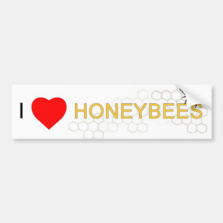 I Hart Honeybees bumper sticker