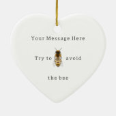 I Hart Honingbijen Honingraat Aangepaste tekst Keramisch Ornament (Achterkant)