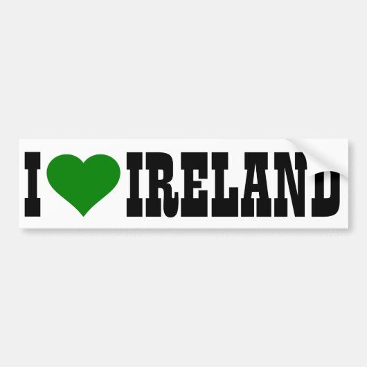 I [hart] Ierland Bumpersticker (Voorkant)