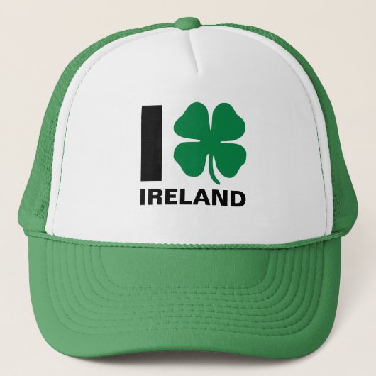 I [hart] Ierland - Shamrock Trucker Pet (Voorkant)