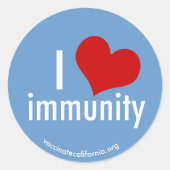 I Hart Immuniteit Sticker (Voorkant)