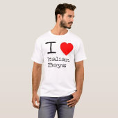 I *hart* Italiaanse jongens T-shirt (Voorkant volledig)
