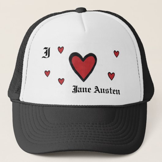 I hart Jane Austen Trucker Pet (Voorkant)