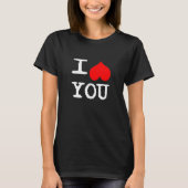 I Hart Jou Aangepast Zwart T-shirt (Voorkant)
