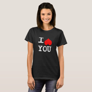 I Hart Jou Aangepast Zwart T-shirt