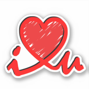 I Hart Jou - Liefde Sticker